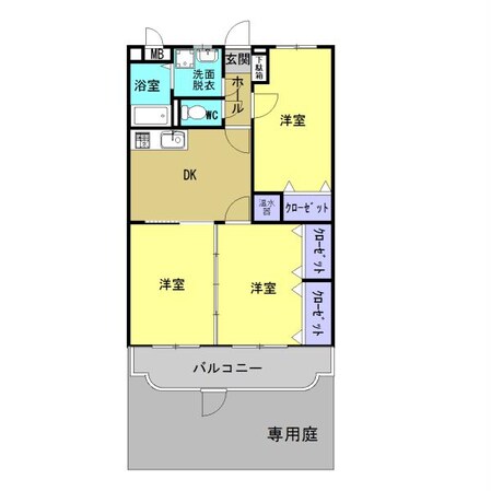 田尻グリーンハイツ入口 徒歩2分 1階の物件間取画像